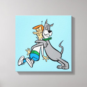 The Jetsons   George & Astro Hug Canvas Print