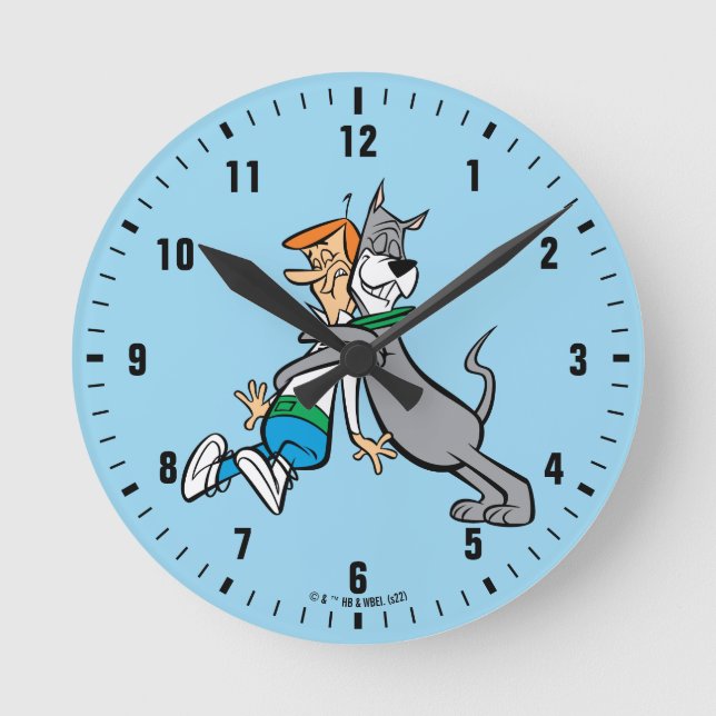 The Jetsons | George & Astro Hug Round Clock (Front)