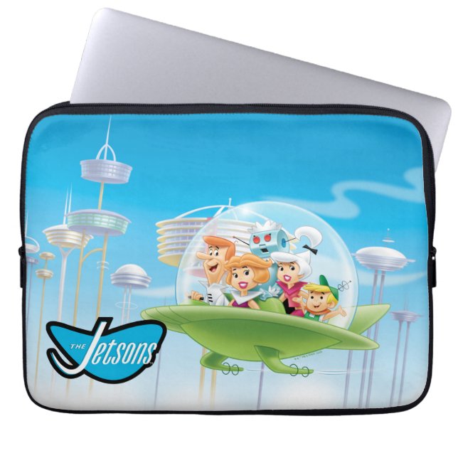 The Jetsons | The Family Flying Car Laptop Sleeve (Front)
