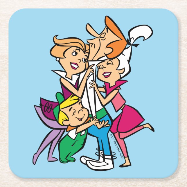The Jetsons | The Family Square Paper Coaster (Front)