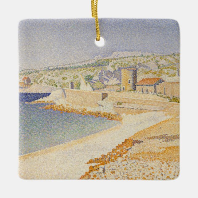 The Jetty at Cassis Ceramic Ornament (Front)