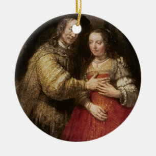 The Jewish Bride, c.1667 (oil on canvas) Ceramic Ornament