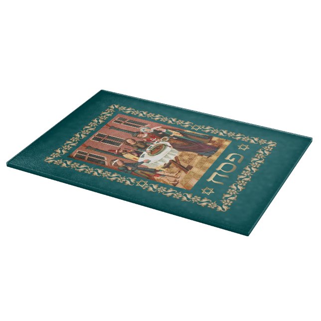 "The Jews' Passover" Fine Art Gift Cutting Board (Corner)