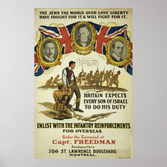 The Jews the World Over Love Liberty Poster (Front)
