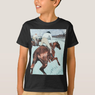 The Jockey drawing by Henri de Toulouse-Lautrec T-Shirt