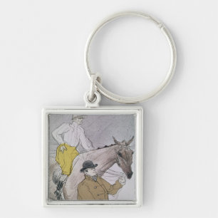 The jockey led to the start keychain