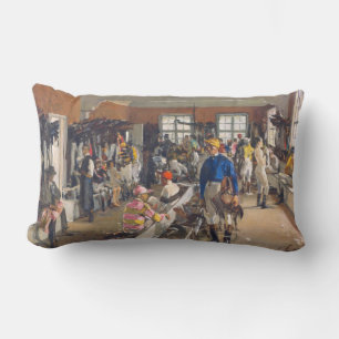 The Jockeys' Dressing Room at Ascot Racecourse Lumbar Pillow