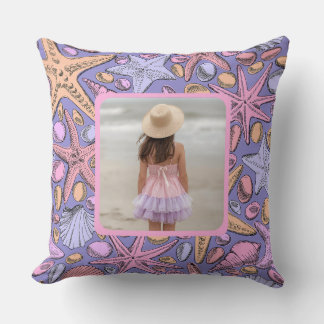 The Johnson Beach House Pillow, Fantasy Sea Patter Throw Pillow