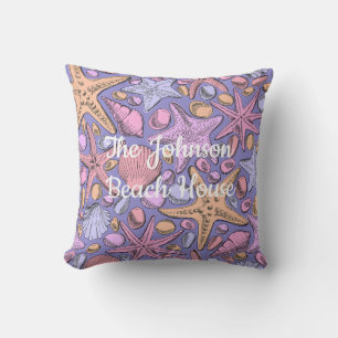 The Johnson Beach House Pillow, Purple Fantasy Throw Pillow