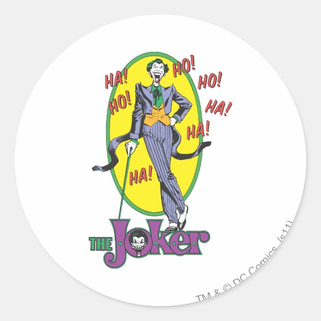 The Joker Cackles 2 Classic Round Sticker (Front)