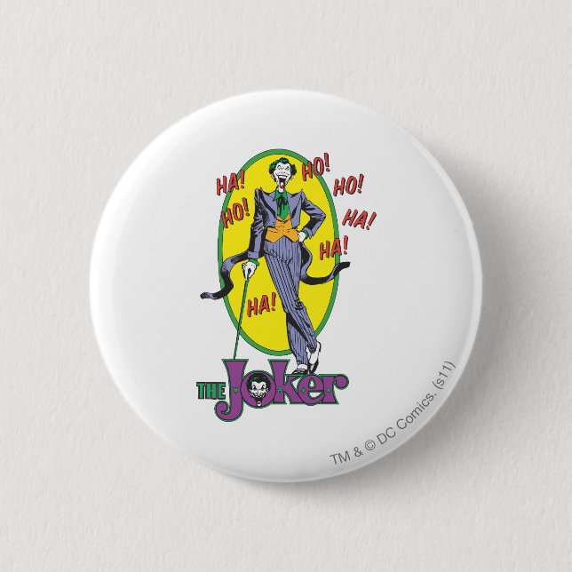 The Joker Cackles 2 Inch Round Button (Front)