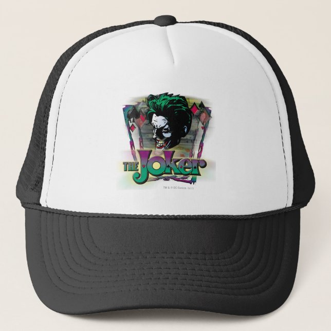 The Joker - Face and Logo Trucker Hat (Front)