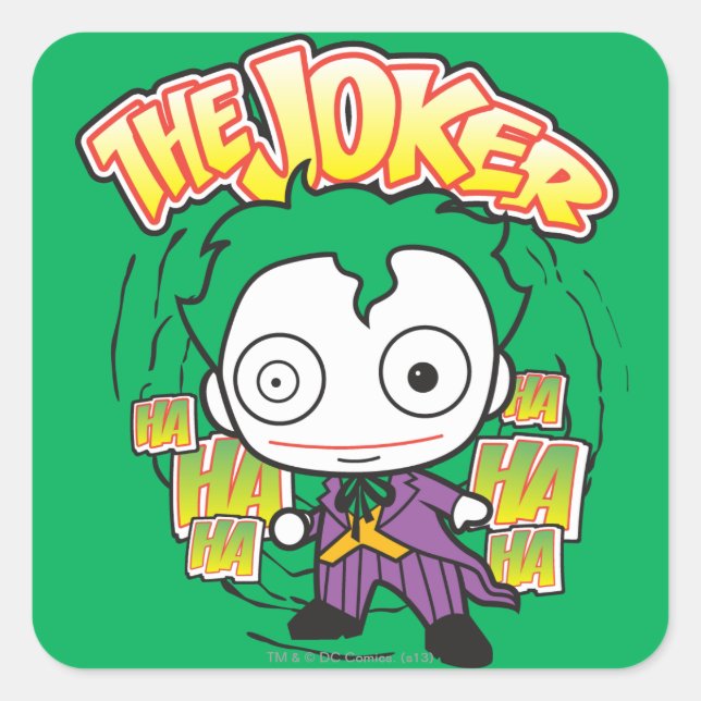 The Joker - Mini Square Sticker (Front)