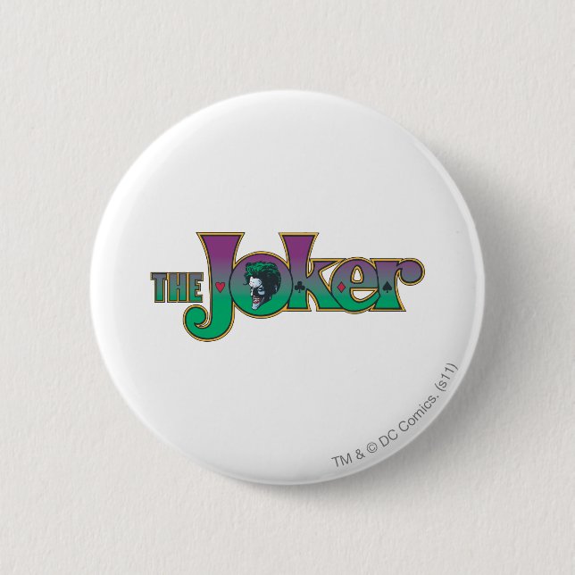 The Joker Name Logo 2 Inch Round Button (Front)