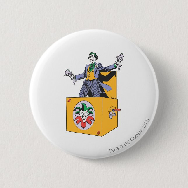 The Joker Out of the Box 2 Inch Round Button (Front)