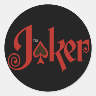 The Joker Playing Card Logo Classic Round Sticker