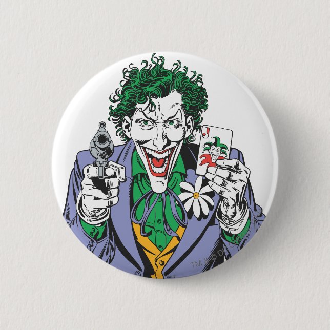 The Joker Points Gun 2 Inch Round Button (Front)