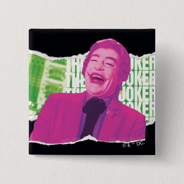The Joker Scrapbook Laugh 2 Inch Square Button (Front)