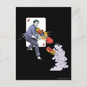 The Joker Shoots Laughing Gas Postcard