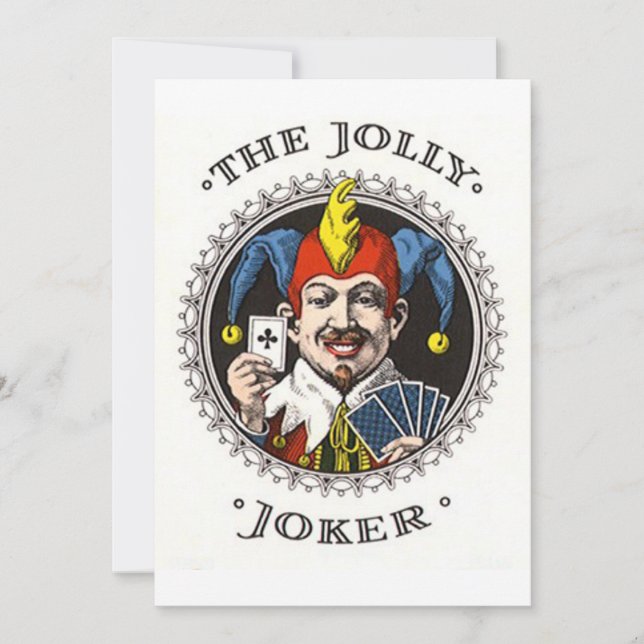 The jolly joker playing card graphic (Front)
