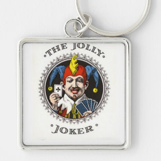 The jolly joker playing card graphic keychain