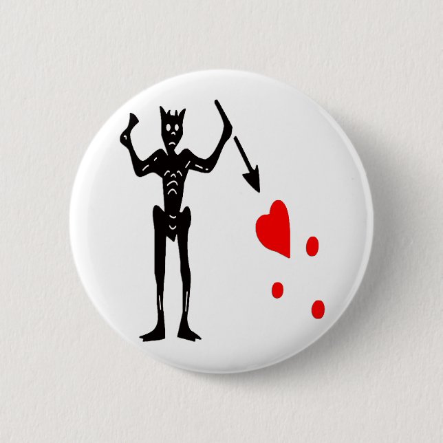 The Jolly Roger 2 Inch Round Button (Front)