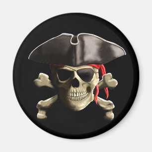 The Jolly Roger Pirate Skull Magnet
