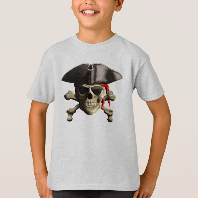 The Jolly Roger Pirate Skull T-Shirt (Front)