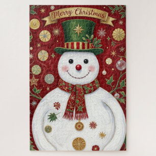 The Jolly Snowman’s Crimson Jubilee Jigsaw Puzzle