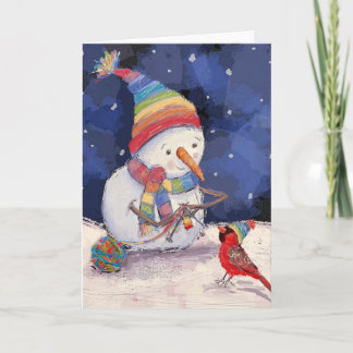 The Jolly Snowperson Holiday Card