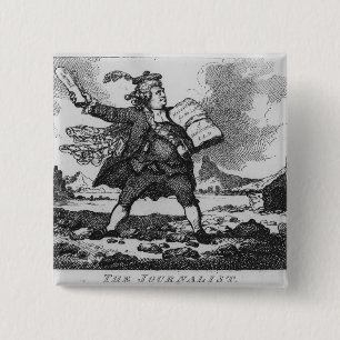 The Journalist 2 Inch Square Button