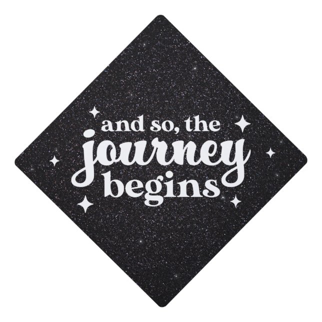 The Journey Begins Graduation Cap Topper (Front)
