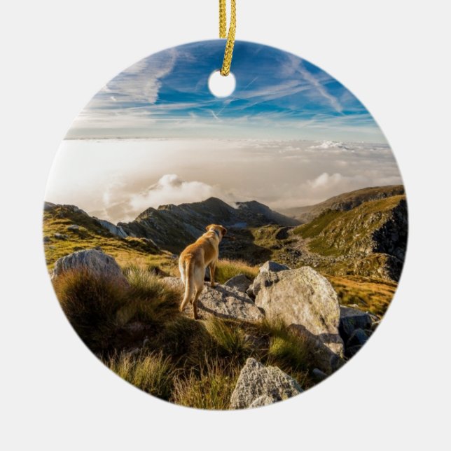 The journey ceramic ornament (Front)