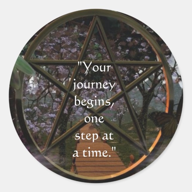 The Journey Classic Round Sticker (Front)