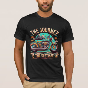 The Journey Is the Destination: Vintage Motorcycle T-Shirt