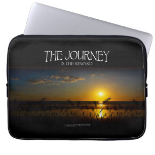 "The Journey is the Reward" Inspirational Quote Laptop Sleeve