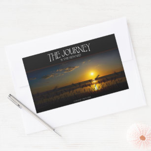 "The Journey is the Reward" Inspirational Quote Sticker