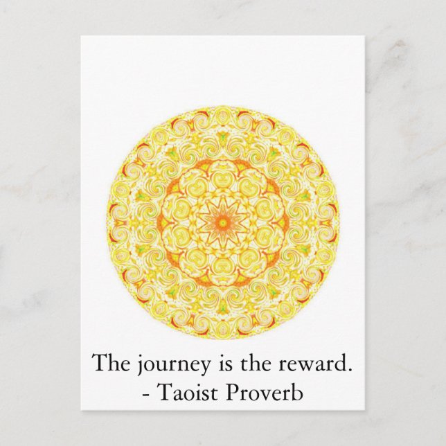 The journey is the reward. - Taoist Proverb Postcard (Front)