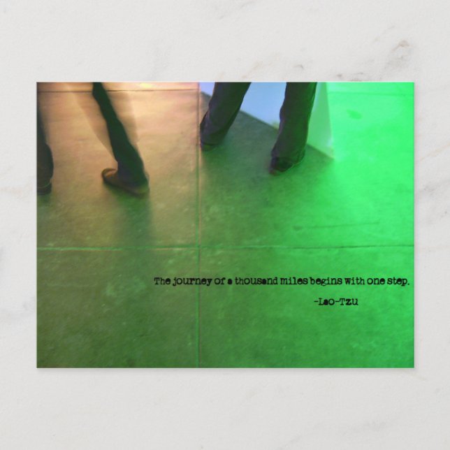 The journey of a thousand miles... postcard (Front)