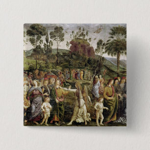 The Journey of Moses, c.1481-83 2 Inch Square Button