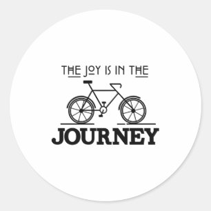 THE JOY IS IN THE JOURNEY CLASSIC ROUND STICKER
