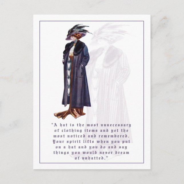 The Joy of a Hat Postcard (Front)