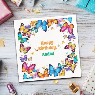 The Joy of Butterflies Birthday Party Napkin