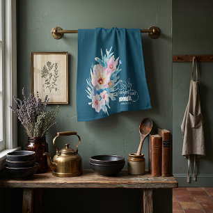The Joy of the Lord floral Kitchen Towel