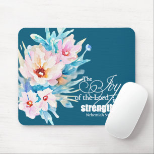 The Joy of the Lord floral Mouse Pad