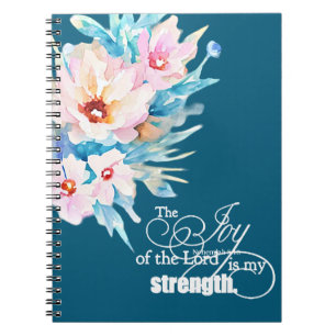 The Joy of the Lord floral Notebook