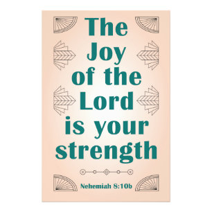 The Joy of the Lord is Your Strength ArtDeco Photo Print