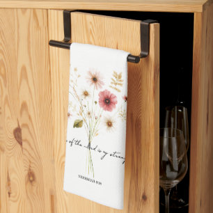 The Joy of the lord minimalist floral Kitchen Towel