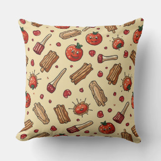 the joy of tomatoes throw pillow