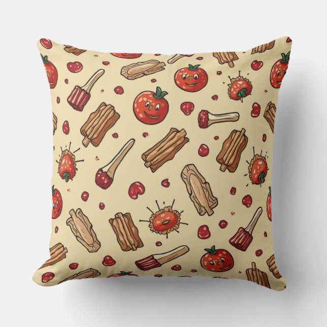 the joy of tomatoes throw pillow (Front)